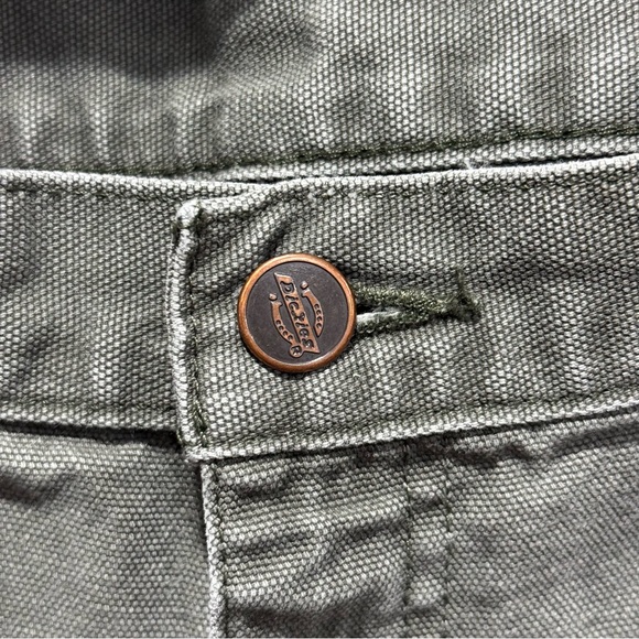 Dickies Carpenter Pants Workwear Olive 36x30 Vintage Utility Heavyweight Cotton - Picture 4 of 11